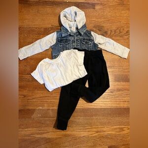 Toddler jean jacket hoddie